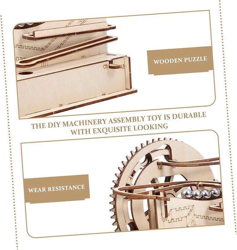 لعبة أحجية متاهة الرخام الخشبية لعبة خرز تعليمية للعلوم والتكنولوجيا والهندسة والرياضيات للأطفال إبداع ديكور المنزل - Image 3